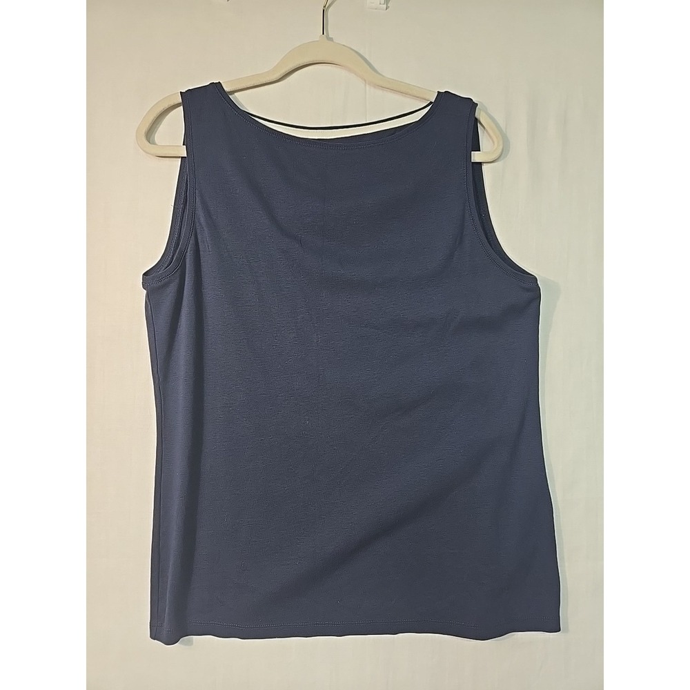The‎ Talbots Tee Pima Cotton Navy Blue Tank Top Layer Women's XL Stretch Soft